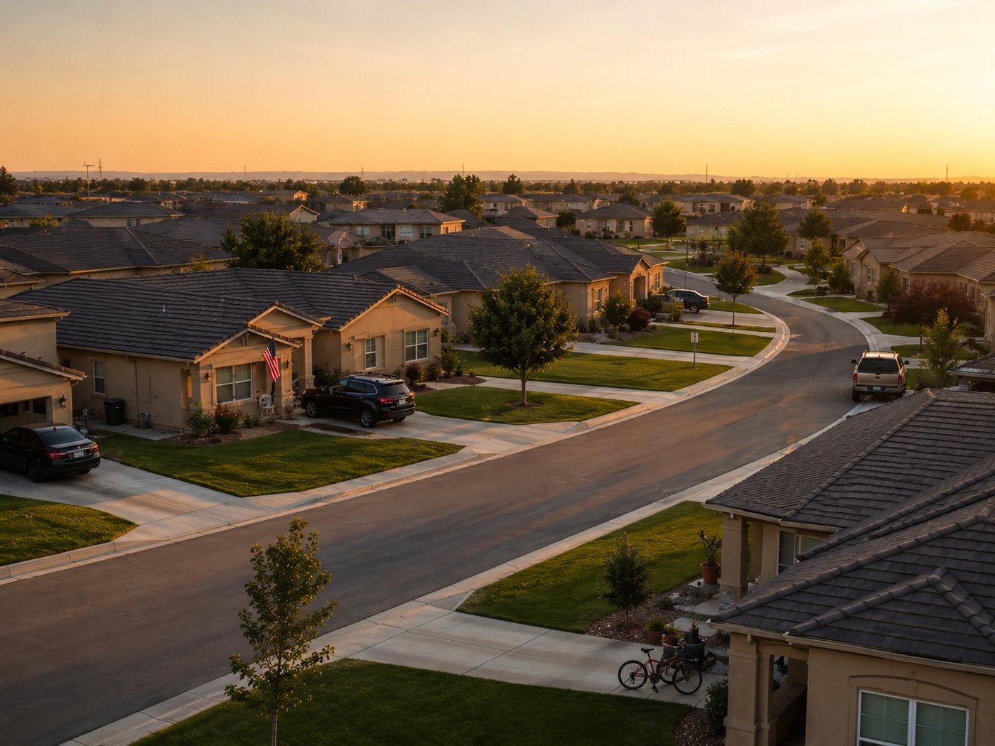 A quiet residential neighborhood near Fort Jackson in Columbia, South Carolina